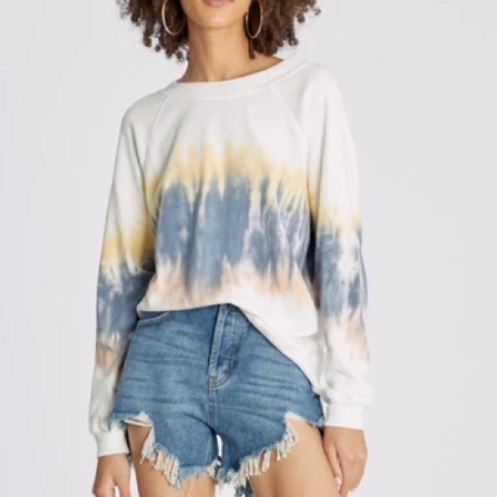 NWT Wildfox Sommers Tie-Dye Pullover Sweatshirt XS